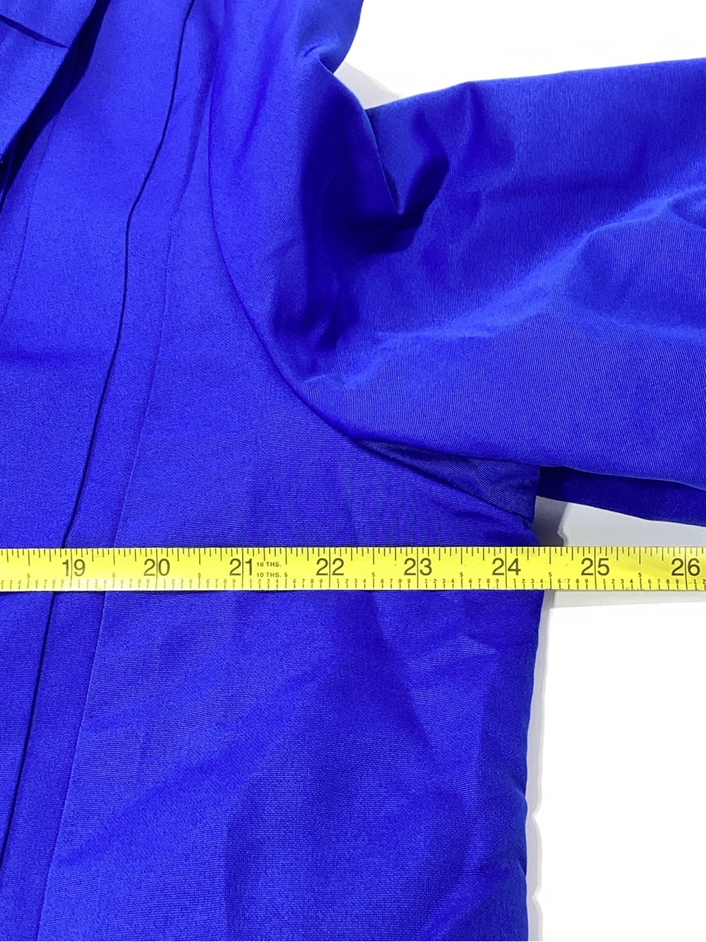 Dennis by Dennis Basso Cobalt Blue Pleated Collar Blazer Jacket XL - Picture 11 of 13
